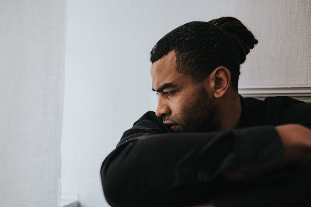 person replaying conversation showing impact of things covert narcissists say.