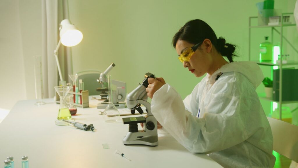 Scientist researching environmental lead contamination and public health risks